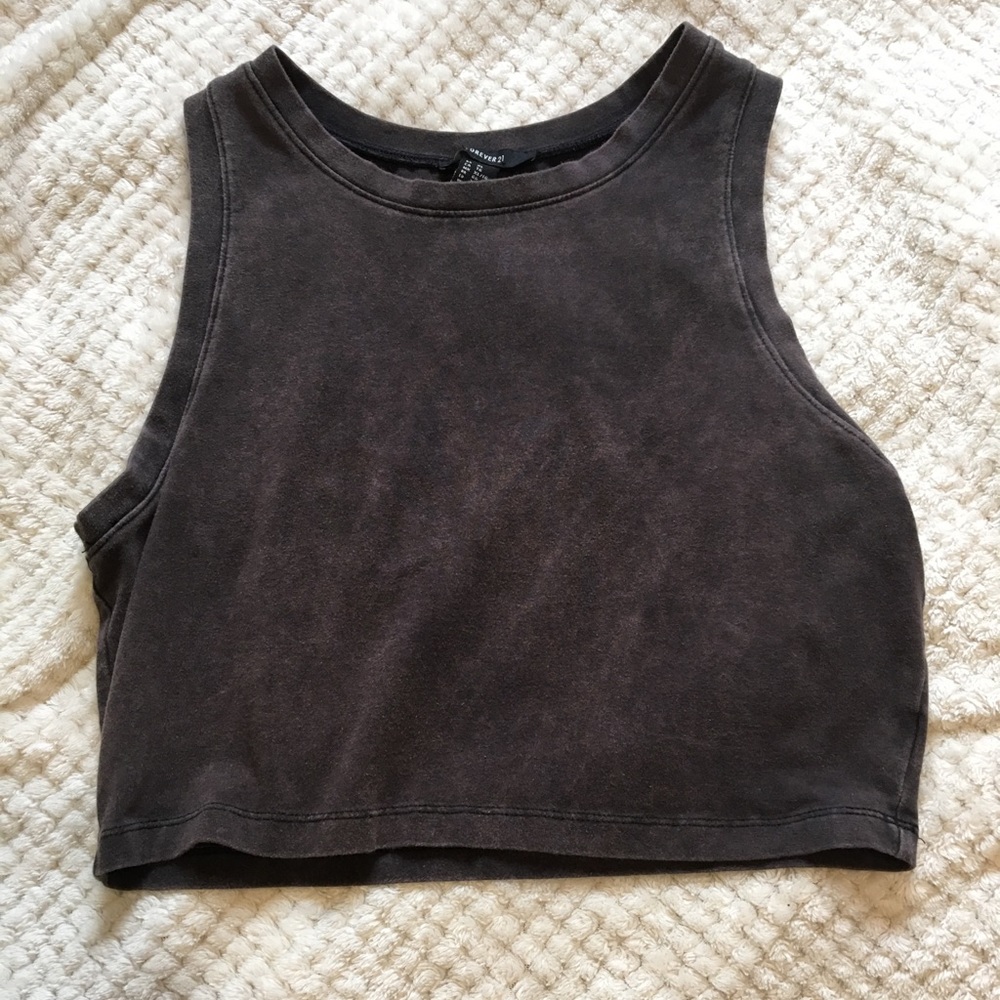 Forever 21 Acid Wash Crop top